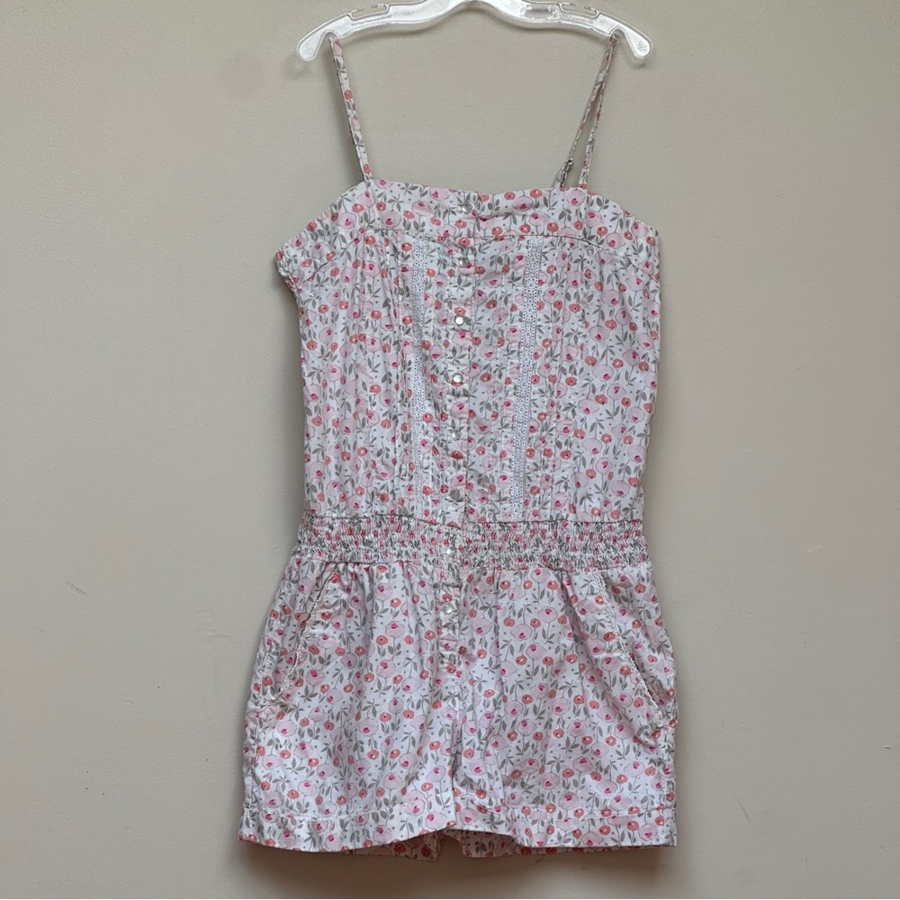Angie Floral Cotton Smocked Romper Size Small